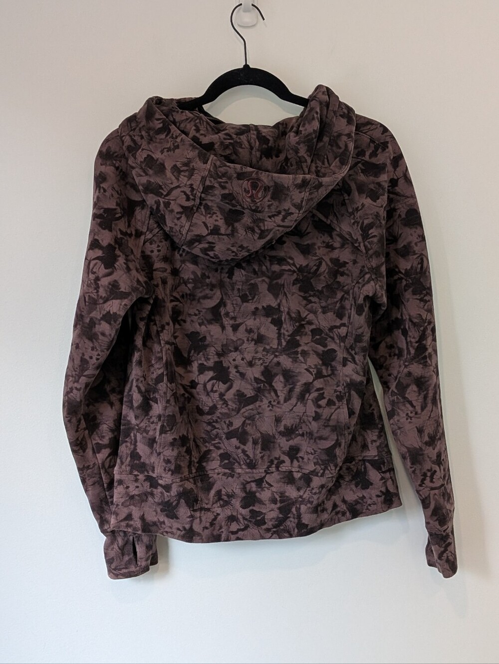 Lululemon Athletica Scuba Hoodie Mini Dusk Floral Antique Bark Black 10 - Picture 7 of 9